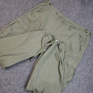 Mnmi Cargo Pants‎ Mens 40 Green Ripstop Military Utility Casual Work Y2K Hip